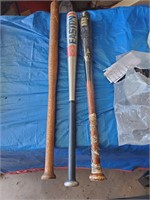Baseball bats various sizes