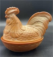 Fenton Chicken On Nest Art Glass