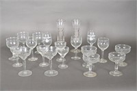 Vintage Etched Crystal Stemware