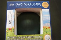 Green Textured Glass Gazing Globe Battery Operated