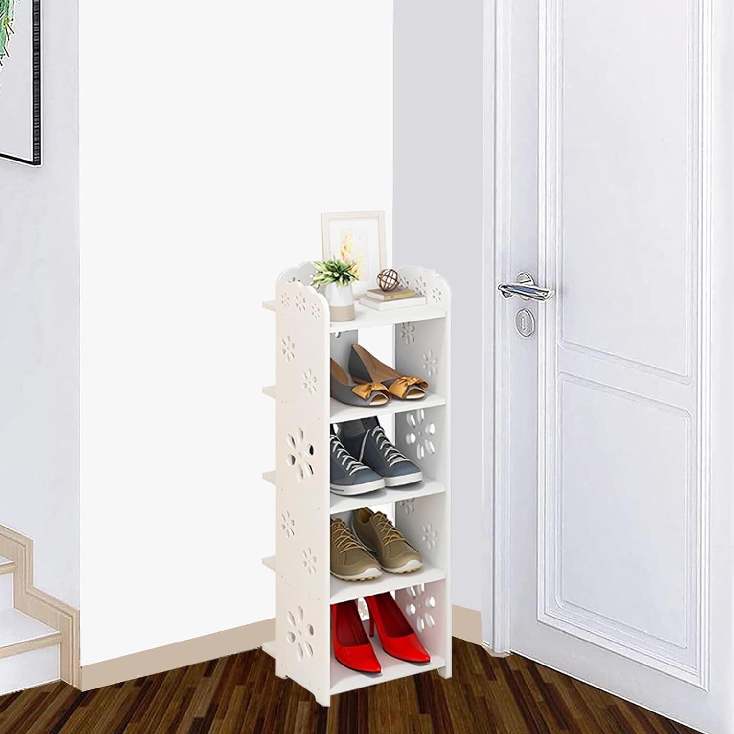 Catekro Narrow 5-Tier Shoe Rack for Small Spaces
