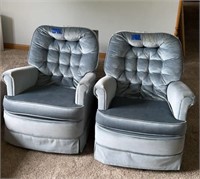 2) matching swivel couch chairs
