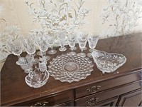 Lot of Vintage Crystal Wine Glasses,S&P,Candy