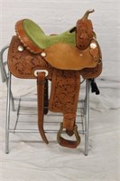 Hand Tooled Horse Saddle 13" by