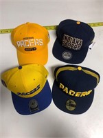 Lot of four BRAND NEW Indiana Pacers Hats