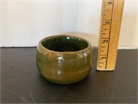 Glazed Clay Pot, Signed
