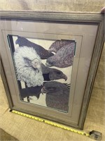Stunning Eagle framed print by Teddy Hellex