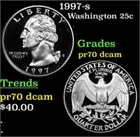 Proof 1997-s Washington Quarter 25c Grades GEM++ P