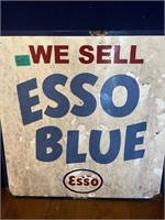 Vintage Style Esso Blue Tin Sign