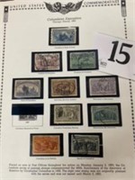 COLUMBIAN EXPOSITION 1893  STAMP COLLECTION 10 OF
