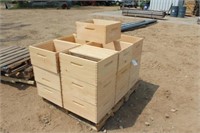 (19) Deeps Bee Hive Wood Boxes, Approx 20"x16"x10"