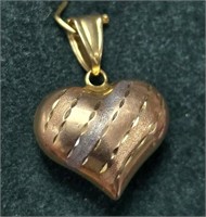 $450 14K  1G Heart Pendant