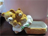 Porcelain Bear Candle Holder