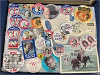 Political Button Pins in Frame