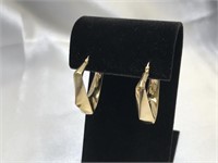 14k Geometric Twist Earrings