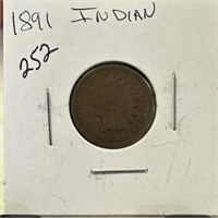 1891 INDIAN HEAD PENNY CENT