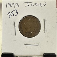 1893 INDIAN HEAD PENNY CENT