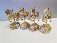 (4) Heritage House Melodies Country Fair Carousel