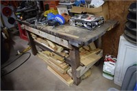 Six Foot Long Heavy Wooden Shop Table
