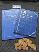 130 Wheat Pennies & Memorial Cents in 2 Books