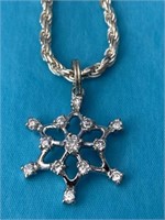 8.5in. Sterling Silver Necklace & Pendant 13.00