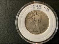 1935-D SILVER WALKING LIBERTY HALF DOLLAR