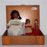 3 Vintage Dolls in Box