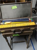 Vintage Mahjong Game With Bakelite Holders