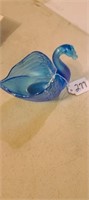 Blue Swan Glass Dish