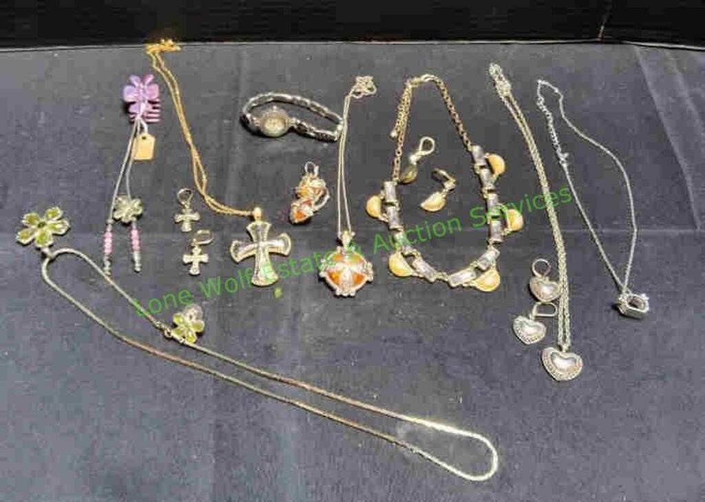 (5) Necklace & Earring Sets w/ Watch & Hairclip