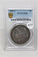 1892S XF40 Morgan Silver Dollar