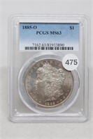 1885O MS63 Morgan Silver Dollar