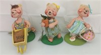 3 Vintage AnnaLee dolls large size with tags