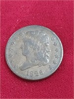 1828 Half Cent Coin w/13 Stars