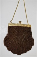 Vintage Robinson Clam Shell Beaded Evening Bag