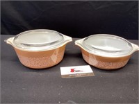 Pyrex Woodland DishesWith Lids