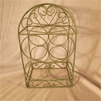 4 Bottle Wine Rack Green