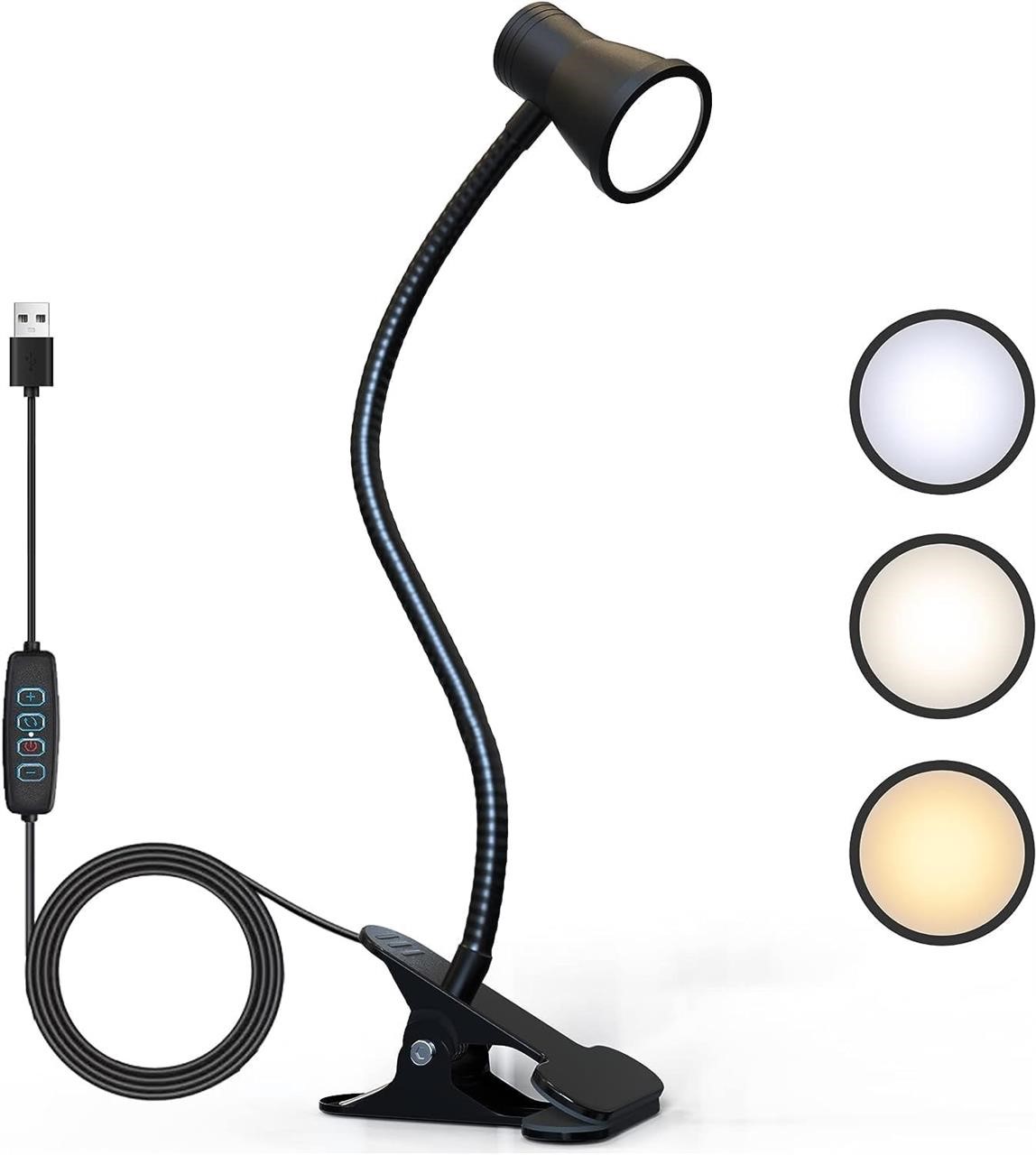 NEW LED Desk Lamp Clip On Reading Light USB