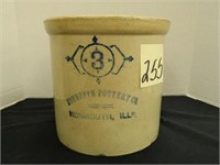 Monmouth Pottery 3 Gal. Crock -