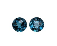 Natural  London Blue Topaz Pair [Flawless-VVS]