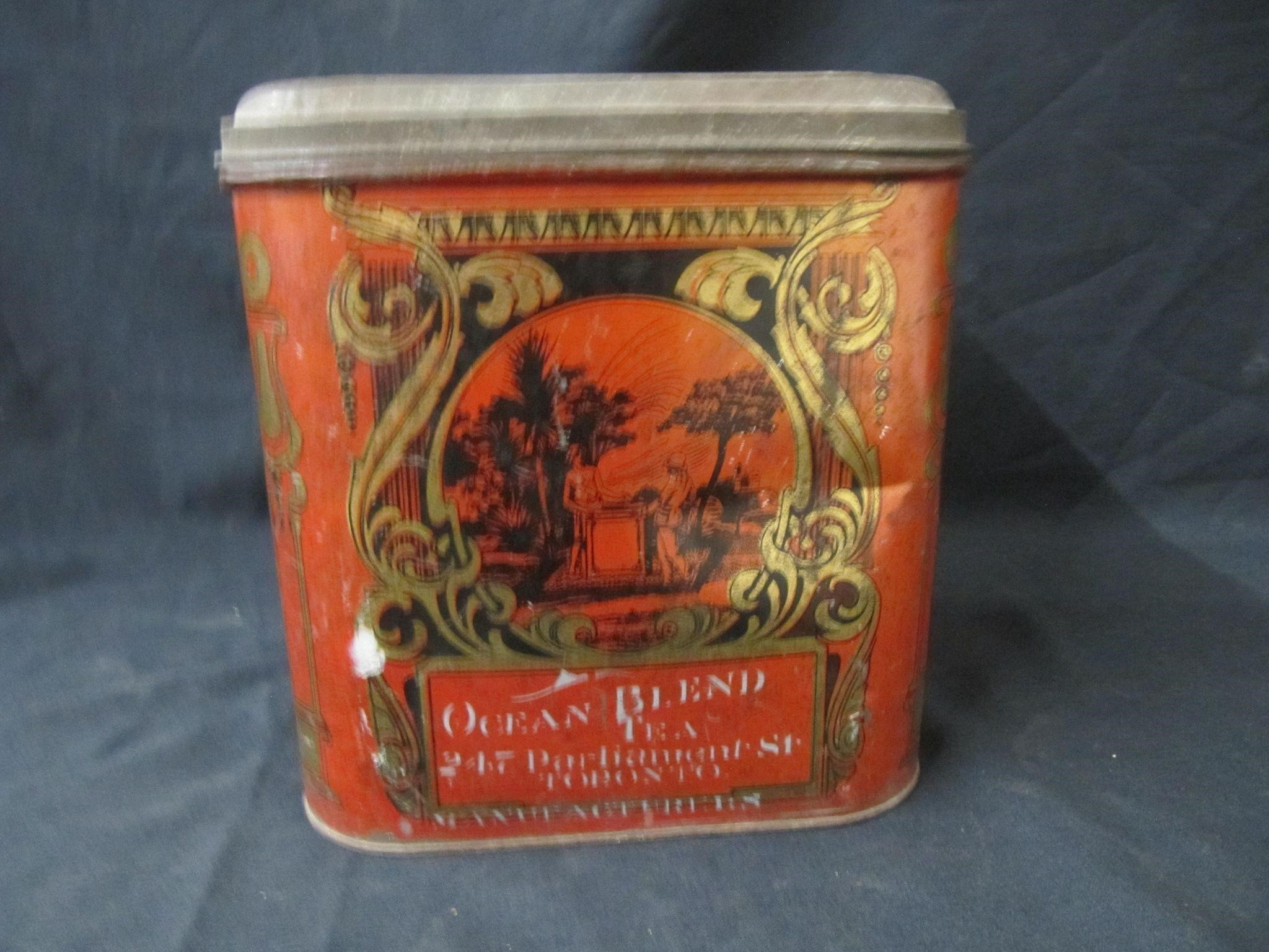 ANTIQUE OCEAN BLEND TEA TIN