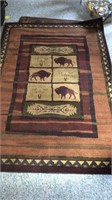 6' x 9' Buffalo Scene Rug