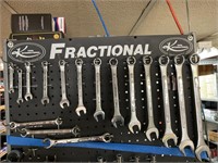 Assorted standard wrenches