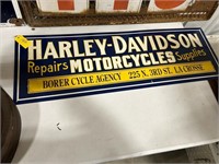 3'x1' Harley Davidson Sign - Tin