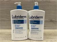 2 bottles of Lubriderm moisturizer