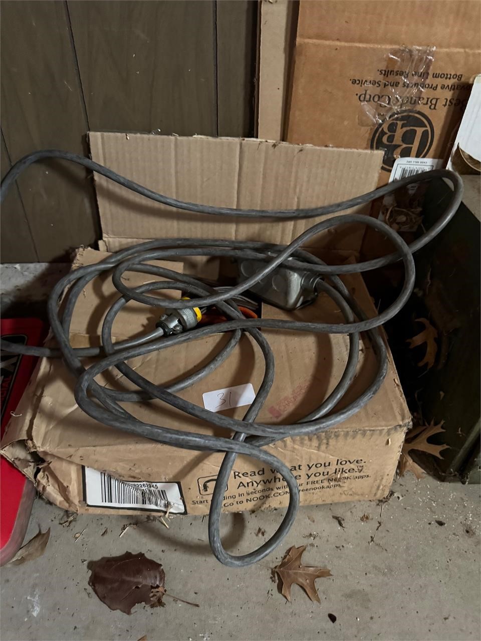 BOX OF EXTENSION CORDS