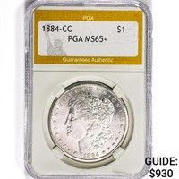 1884-CC Morgan Silver Dollar PGA MS65+