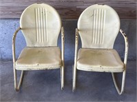 vintage metal chair rockers