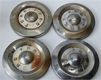 Four Vintage Ford Hubcaps 10.5in W