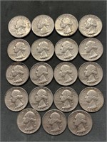 19x The Bid 1960's Silver Quarters 1964 & Prior